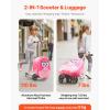 VEVOR Kids Luggage Set, 5 Piece, 18 Inch Hardside Rolling Wheels Suitcase with Backpack & U-shape Pillow, Bee Kids Carry on Luggage Set, Holiday Birthday Gift for Girls Boys, Airline Approved(Owl)