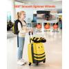 VEVOR Kids Luggage Set, 5 Piece, 18 Inch Hardside Rolling Wheels Suitcase with Backpack & U-shape Pillow, Bee Kids Carry on Luggage Set, Holiday Birthday Gift for Girls Boys, Airline Approved(Yellow)