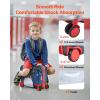 VEVOR Kids Luggage Set, 5 Piece, 18 Inch Hardside Rolling Wheels Suitcase with Backpack & U-shape Pillow, Bee Kids Carry on Luggage Set, Holiday Birthday Gift for Girls Boys, Airline Approved(Spaceman)