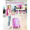 VEVOR Kids Luggage Set, 5 Piece, 18 Inch Hardside Rolling Wheels Suitcase with Backpack & U-shape Pillow, Bee Kids Carry on Luggage Set, Holiday Birthday Gift for Girls Boys, Airline Approved(Unicorn)