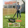 VEVOR Lawn Aerator, 18 in Manual Push Spike Aerator with 4 Wheels & Handle, Heavy Duty Grass Aerators, Supports 40 lbs Added Weight, Rolling Lawn Aeration Tool for Garden Yard Aeration Soil Health(Rolling (Weighted Pro))