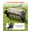 VEVOR Lawn Aerator, 18 in Manual Push Spike Aerator with 4 Wheels & Handle, Heavy Duty Grass Aerators, Supports 40 lbs Added Weight, Rolling Lawn Aeration Tool for Garden Yard Aeration Soil Health(Rolling (Weighted Pro))