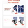 VEVOR Trash Can Dolly with 4 Lockable Wheels, 440lbs Weight Capacity, Round Trash Can Roller Base, 15-22.8 in Adjustable, Heavy Duty Drum Dolly Plant Caddy, Multi-Functional Rolling Dolly Cart, Blue(Blue)