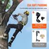 VEVOR Tree Climbing Spikes, 1 Pair Height-Adjustable Climbing Spurs, 350lbs Load Capacity Tree Climbing Gear with Straps, Arborist Equipment for Climbers, Hunting, Fruit Picking(White (Upgraded))