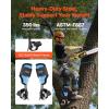VEVOR Tree Climbing Spikes, 1 Pair Height-Adjustable Climbing Spurs, 350lbs Load Capacity Tree Climbing Gear with Straps, Arborist Equipment for Climbers, Hunting, Fruit Picking(Sky Blue)