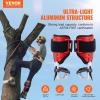 VEVOR Tree Climbing Spikes, 1 Pair Height-Adjustable Climbing Spurs, 350lbs Load Capacity Tree Climbing Gear with Straps, Arborist Equipment for Climbers, Hunting, Fruit Picking(Red (Upgraded))