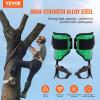VEVOR Tree Climbing Spikes, 1 Pair Height-Adjustable Climbing Spurs, 350lbs Load Capacity Tree Climbing Gear with Straps, Arborist Equipment for Climbers, Hunting, Fruit Picking(Green (Upgraded))