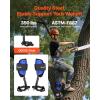 VEVOR Tree Climbing Spikes, 1 Pair Height-Adjustable Climbing Spurs, 350lbs Load Capacity Tree Climbing Gear with Straps, Arborist Equipment for Climbers, Hunting, Fruit Picking(Blue)