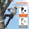 VEVOR Tree Climbing Spikes, 1 Pair Height-Adjustable Climbing Spurs, 350lbs Load Capacity Tree Climbing Gear with Straps, Arborist Equipment for Climbers, Hunting, Fruit Picking(Red (Upgraded))