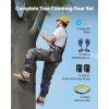 VEVOR Tree Climbing Spikes, 1 Pair Height-Adjustable Climbing Spurs, 350lbs Load Capacity Tree Climbing Gear with Straps, Arborist Equipment for Climbers, Hunting, Fruit Picking(Blue)