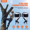 VEVOR Tree Climbing Spikes, 1 Pair Height-Adjustable Climbing Spurs, 350lbs Load Capacity Tree Climbing Gear with Straps, Arborist Equipment for Climbers, Hunting, Fruit Picking(White (Upgraded))