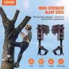 VEVOR Tree Climbing Spikes, 1 Pair Height-Adjustable Climbing Spurs, 350lbs Load Capacity Tree Climbing Gear with Straps, Arborist Equipment for Climbers, Hunting, Fruit Picking(Brown (Basic))