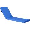 VEVOR Chaise Lounge Cushion, 72 x 21 x 3 in, Outdoor Lounge Chair Cushions, Waterproof & Fade-Resistant, Sun Lounger Replacement Cushions with Ties, Patio Lounger Pads for Pool Deck Lawn, Blue