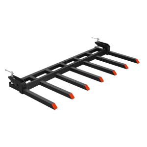 VEVOR Clamp on Debris Forks for 60 inch Buckets, 4560 lbs Loading Weight Pallet Forks for Loader, Tractor Buckets, Skidsteer, for Removing Limbs, Yard Waste and Debris(68.5″)
