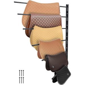 VEVOR Freestanding Saddle Stand, 30 x 30 x 68.5 in, 3 Tiers Saddle Rack, Heavy Duty Saddle Blanket Holder with Removable & Rotating Tiers, English & Western Saddle Rack for Tack Room Organization(6 Tiers-1 Pack)