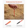 VEVOR Driveway Markers, 20Pcs 48 in Long 1/4 in Dia, Hi-Visibility Driveway Reflectors with 12 in Steel Drill Bits, Reflective Snow Sticks Fiberglass Pole for Parking Lots, Walkways, Snow Plowing(1/4 Inch)