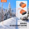 VEVOR Driveway Markers, 20Pcs 48 in Long 1/4 in Dia, Hi-Visibility Driveway Reflectors with 12 in Steel Drill Bits, Reflective Snow Sticks Fiberglass Pole for Parking Lots, Walkways, Snow Plowing(5/16 Inch)