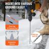 VEVOR Driveway Markers, 20Pcs 48 in Long 1/4 in Dia, Hi-Visibility Driveway Reflectors with 12 in Steel Drill Bits, Reflective Snow Sticks Fiberglass Pole for Parking Lots, Walkways, Snow Plowing(5/16 Inch)