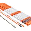 VEVOR Driveway Markers, 20Pcs 48 in Long 1/4 in Dia, Hi-Visibility Driveway Reflectors with 12 in Steel Drill Bits, Reflective Snow Sticks Fiberglass Pole for Parking Lots, Walkways, Snow Plowing(5/16 Inch)