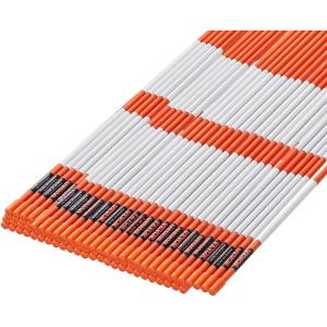 VEVOR Driveway Markers, 20Pcs 58 in Long 5/16 in Dia, Hi-Visibility Driveway Reflectors with 12 in Steel Drill Bits, Reflective Snow Sticks Fiberglass Pole for Parking Lots, Walkways, Snow Plowing(72 Inch)