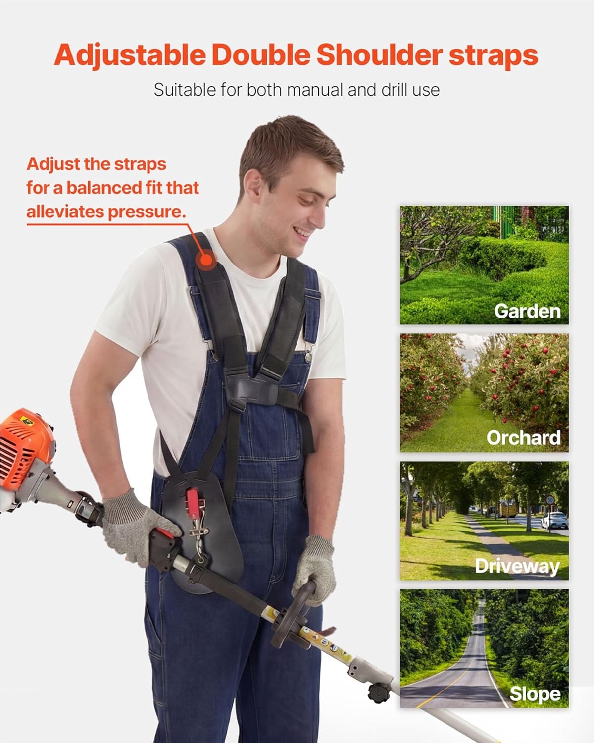 image:imageVEVOR Cordless String Trimmer 43 cc 2Stroke Gas Powered Weed Wacker 17 Cordless Grass Trimmer MultiFunctional Lawn Edger with Shoulder Strap amp 3T Blade Weed Eater for Quick Grass Cleaning728 x 15 x 94 in