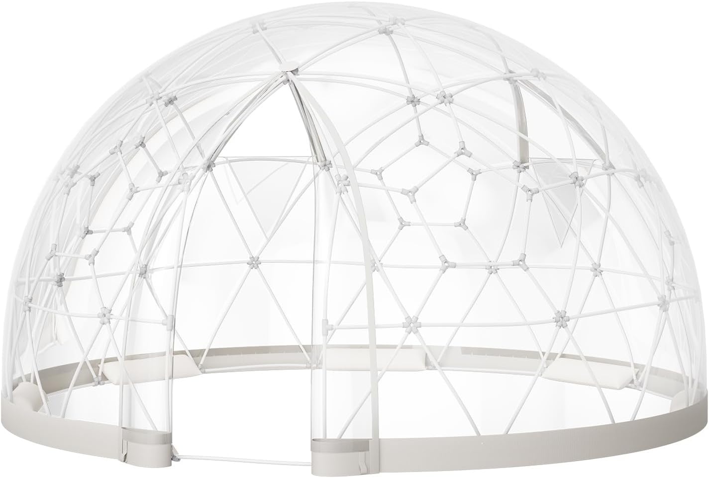 image:imageVEVOR Garden Dome Tent 15 x 95 ft Clear Bubble Tent House for 1214 Person Waterproof PVC Geodesic Dome Greenhouse with Ventilated Window Outdoor Igloo Tents for Patio Backyard Party Camping12 x 72 FT