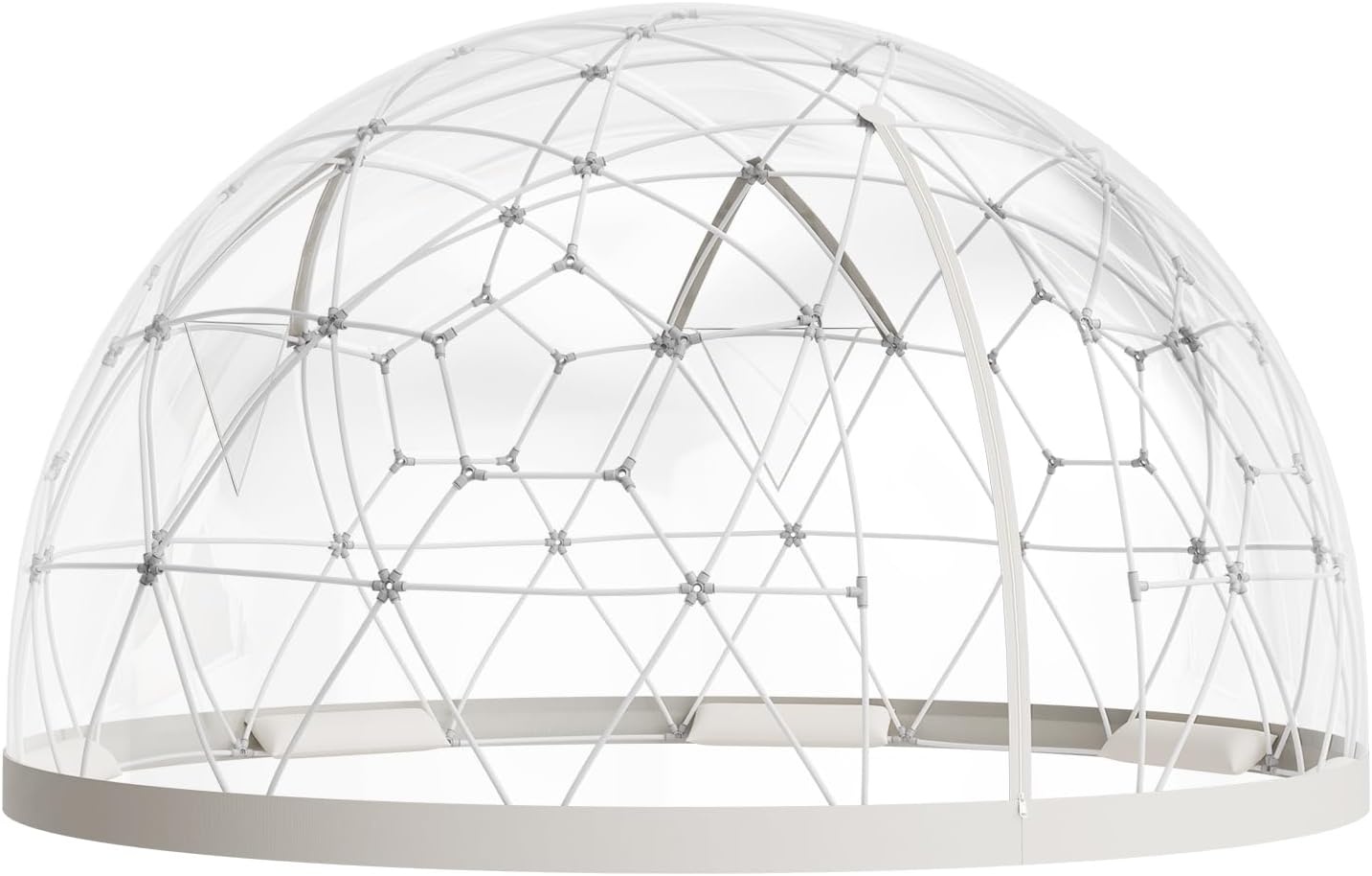 image:imageVEVOR Garden Dome Tent 15 x 95 ft Clear Bubble Tent House for 1214 Person Waterproof PVC Geodesic Dome Greenhouse with Ventilated Window Outdoor Igloo Tents for Patio Backyard Party Camping12 x 72 FT