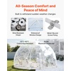 VEVOR Garden Dome Tent, 15 x 9.5 ft Clear Bubble Tent House for 12-14 Person, Waterproof PVC Geodesic Dome Greenhouse with Ventilated Window, Outdoor Igloo Tents for Patio Backyard Party Camping(12 x 7.2 FT)