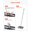 VEVOR Updated Lawn Leveling Rake with Roller, 17″ x 10″ Stainless Steel Lawn Leveler with 63.4″ Adjustable Handle, Heavy Duty Yard Leveling Rake, Effort Saving Lawn Leveling Tool for Yard Golf Court