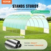 VEVOR Walk-in Tunnel Greenhouse, 29.2×9.7×6.5 ft Hoop House Greenhouse Tunnel, Plant Hot House with Galvanized Steel Frame, Green PE Cover, Roll-up Zipper Door and 12 Windows for Outdoor(Green)