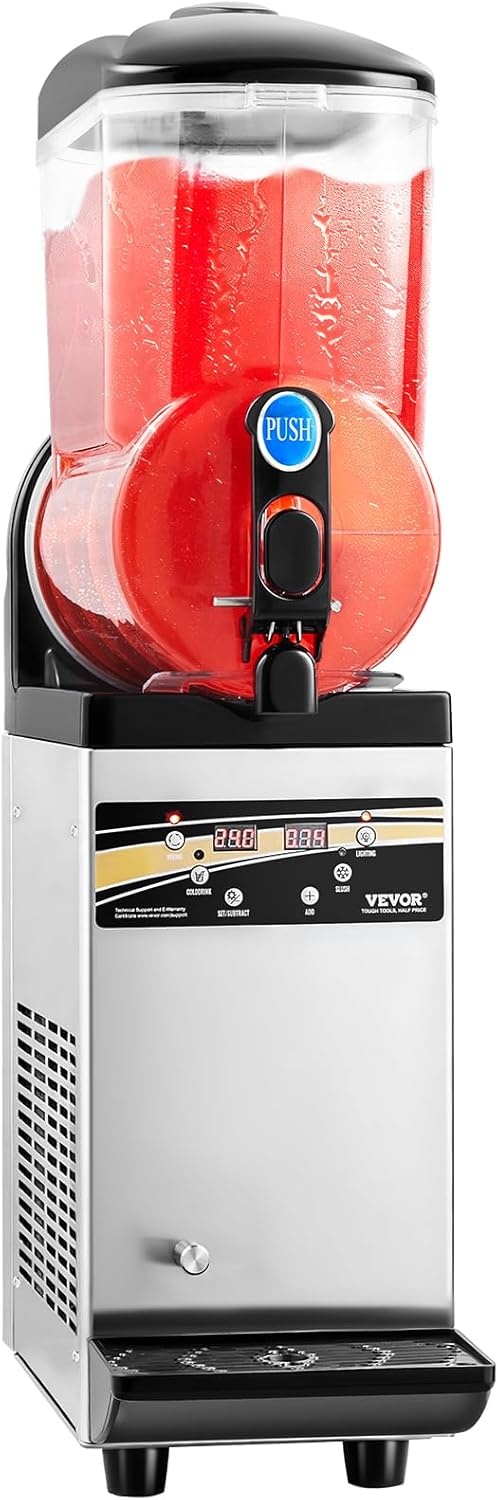 image:imageVEVOR Commercial Margarita Machine 15L Single Tank Commercial Slushie Machine 60 Cups Stainless Steel Margarita Smoothie Frozen Drink Maker Slushy Maker for Home Party Restaurants Cafe Bars15L