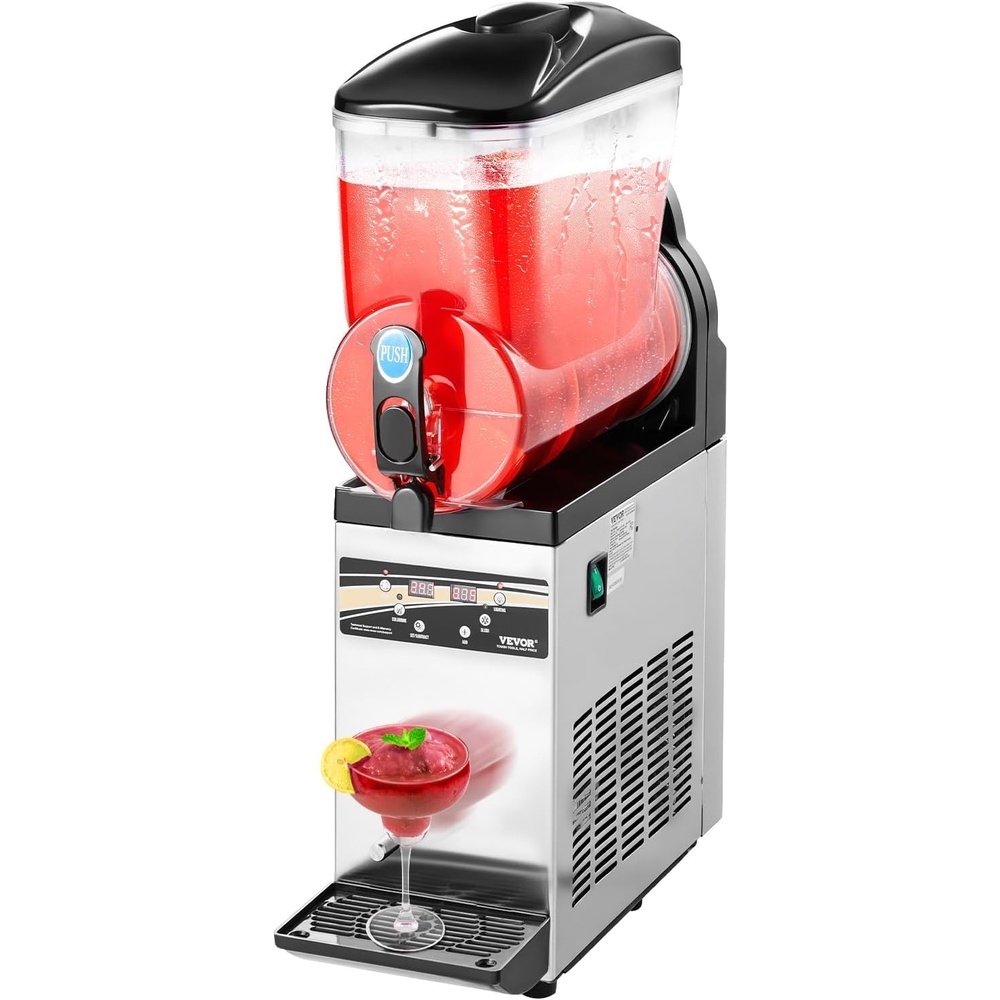 image:imageVEVOR Commercial Margarita Machine 15L Single Tank Commercial Slushie Machine 60 Cups Stainless Steel Margarita Smoothie Frozen Drink Maker Slushy Maker for Home Party Restaurants Cafe Bars15L