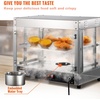 VEVOR 110V 24-Inch Commercial Food Warmer Display, 2-Tier 800W Electric Pizza Warmer Display 86-185℉, Tempered-Glass Door Pastry Display Case, Restaurant Heated Cabinet(Commercial Food Warmer Display)