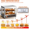 VEVOR 110V 24-Inch Commercial Food Warmer Display, 2-Tier 800W Electric Pizza Warmer Display 86-185℉, Tempered-Glass Door Pastry Display Case, Restaurant Heated Cabinet(Commercial Food Warmer Display)