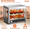 VEVOR 110V 24-Inch Commercial Food Warmer Display, 2-Tier 800W Electric Pizza Warmer Display 86-185℉, Tempered-Glass Door Pastry Display Case, Restaurant Heated Cabinet(Commercial Food Warmer Display)