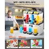 VEVOR Commercial Margarita Machine, 15L Single Tank Commercial Slushie Machine, 60 Cups Stainless Steel Margarita Smoothie Frozen Drink Maker, Slushy Maker for Home Party Restaurants Cafe Bars(15Lx3)