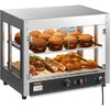 VEVOR 110V 24-Inch Commercial Food Warmer Display, 2-Tier 800W Electric Pizza Warmer Display 86-185℉, Tempered-Glass Door Pastry Display Case, Restaurant Heated Cabinet(Commercial Food Warmer Display)