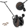 VEVOR Rolling Lawn Core Aerator, 16.6 in Coring Aerator Roller with Anti-Clog Tines, Heavy Duty & Rust-Resistant, Yard Grass Pulling Plugs Manual Aeration Tool for Compacted Garden Soil Loosening