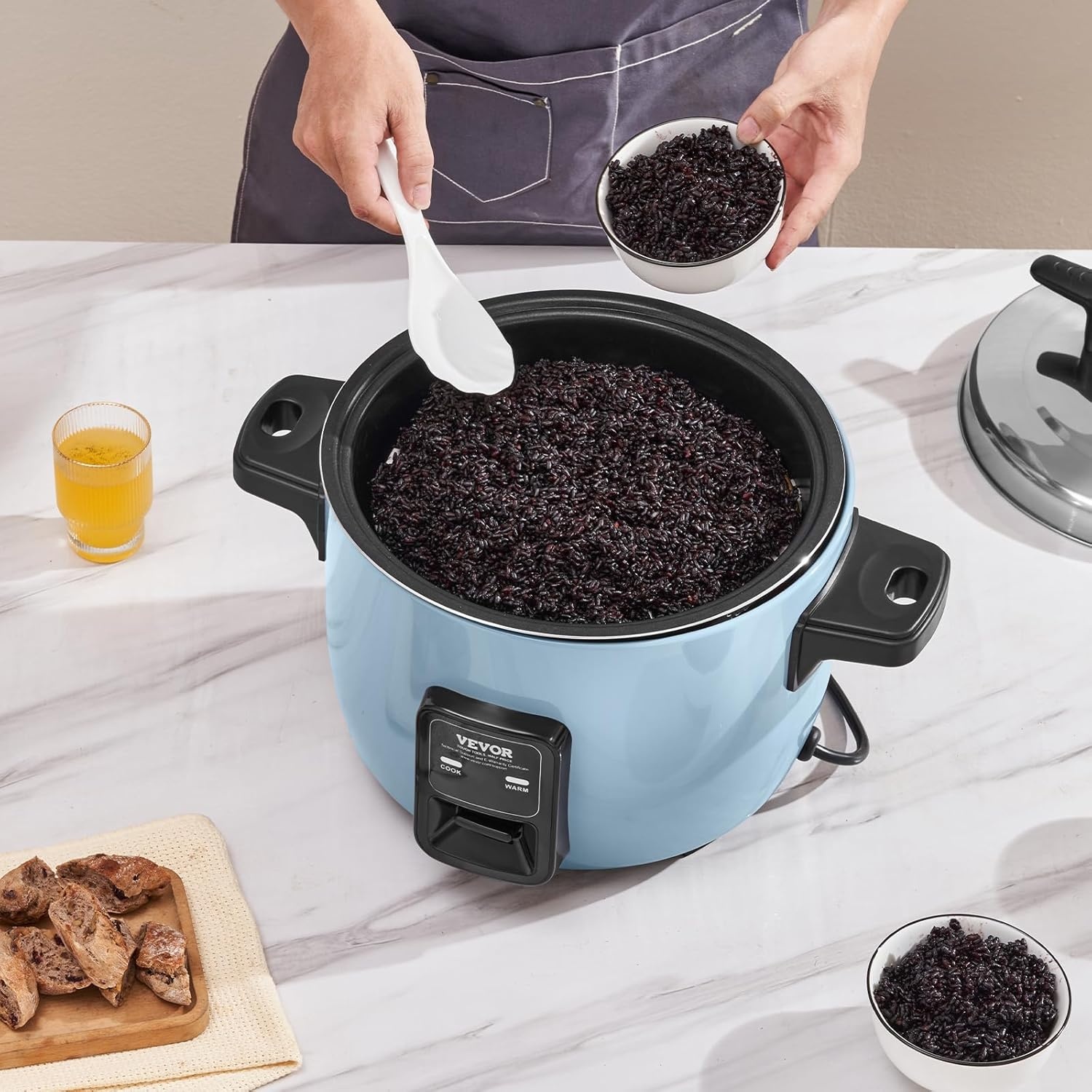image:imageVEVOR Commercial Rice Cooker 23Cup Rice Cooker 42L Large Rice Cooker and Warmer with Nonstick Inner Pot Fast Cooking and 24Hour Keep Warm with Rice Cup and Paddle cETL Approved1969 x 1614 x 1339 inch 500 x 410 x 340 mm
