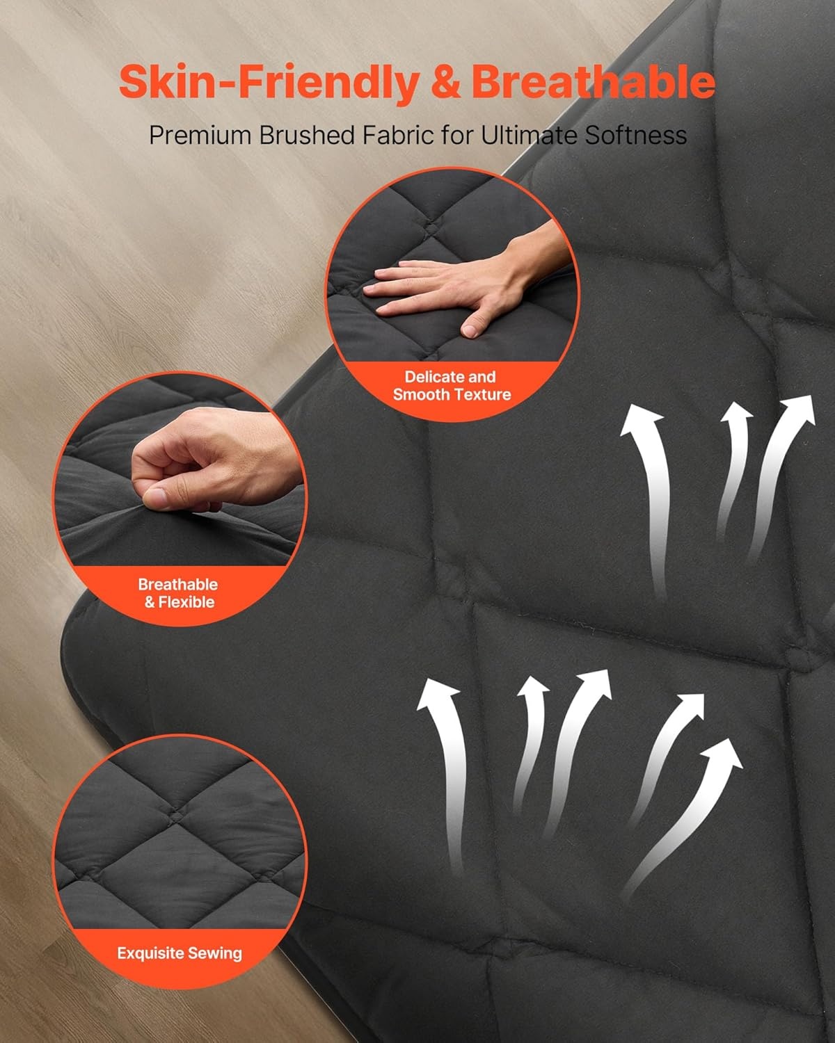 image:imageVEVOR Japanese Floor Mattress Futon Mattress 100 High Density Comfortable Foam Foldable Tatami Mat with Storage Bag Sleeping Pad for Camping Dormitory YogaBlack
