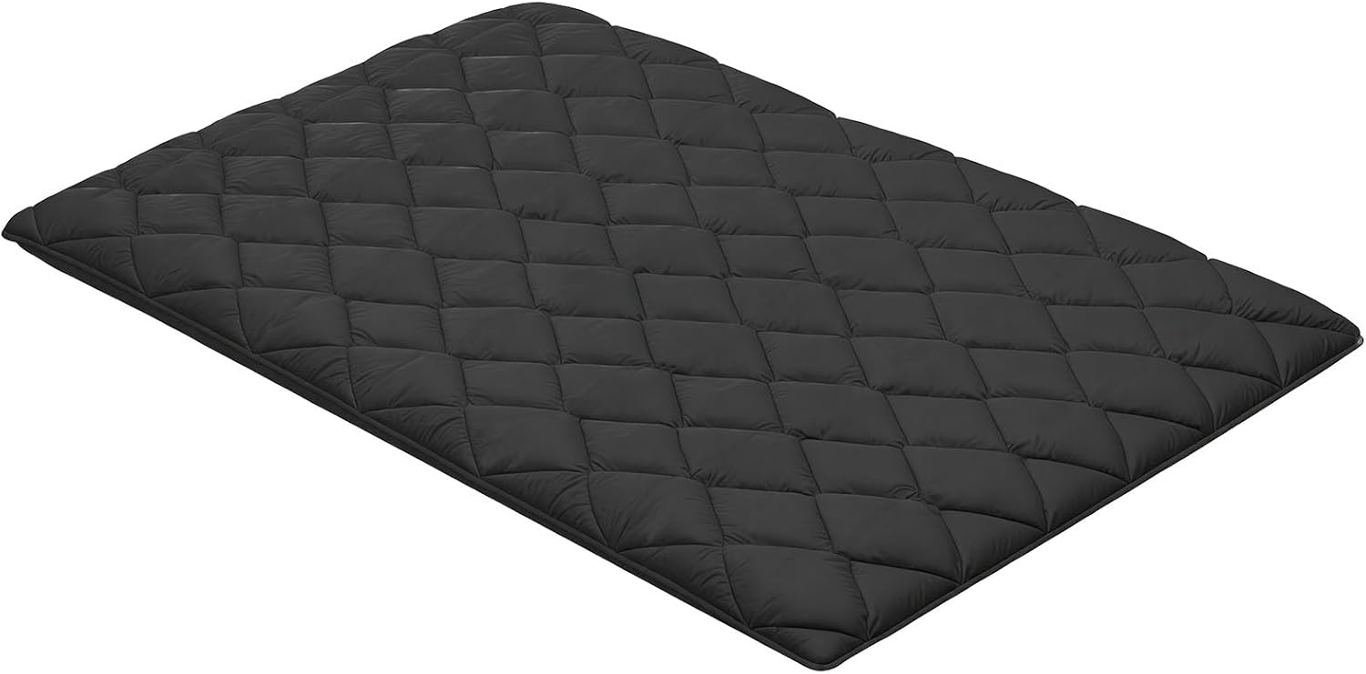 image:imageVEVOR Japanese Floor Mattress Futon Mattress 100 High Density Comfortable Foam Foldable Tatami Mat with Storage Bag Sleeping Pad for Camping Dormitory YogaBlack