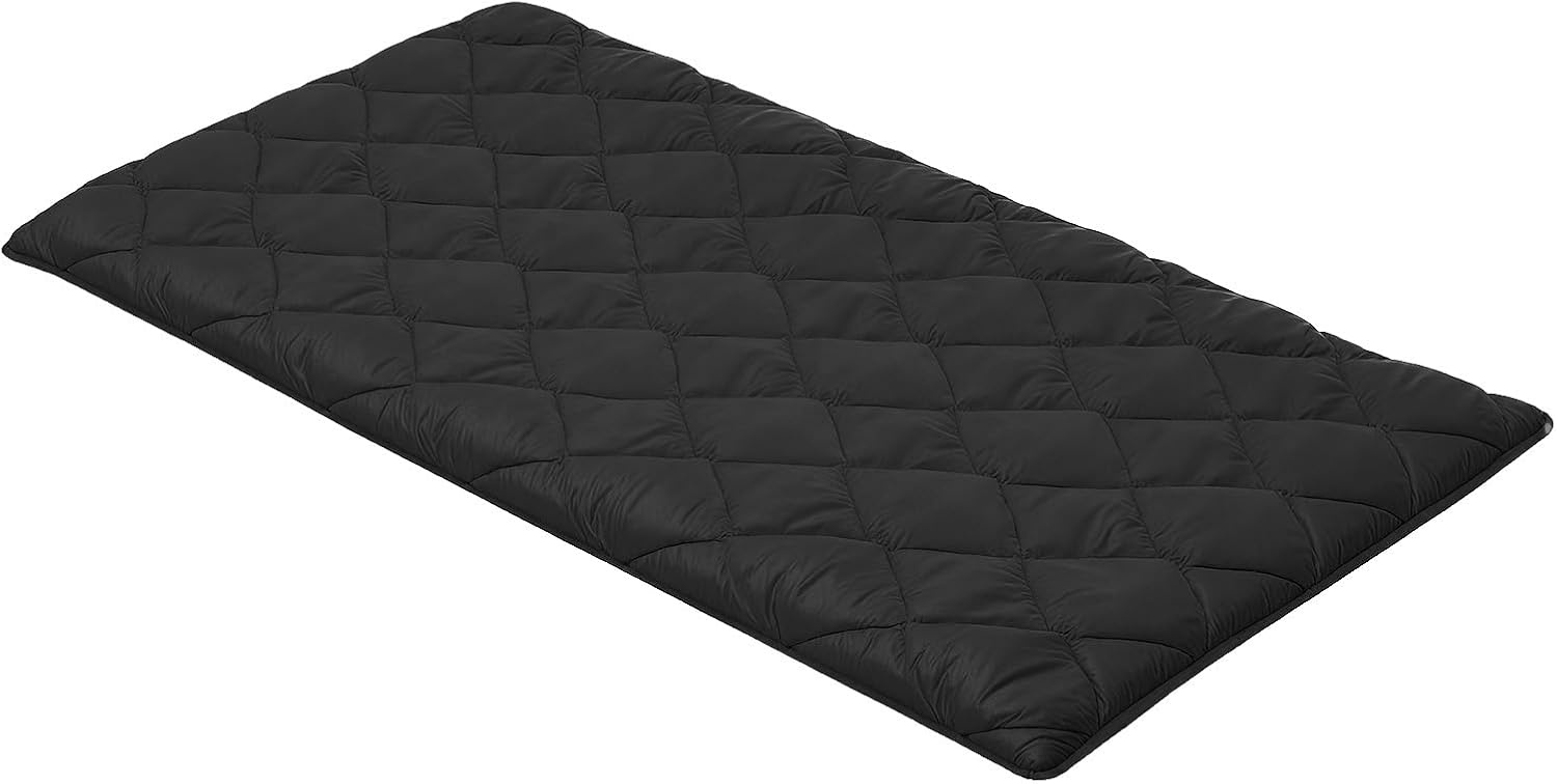 image:imageVEVOR Japanese Floor Mattress Futon Mattress 100 High Density Comfortable Foam Foldable Tatami Mat with Storage Bag Sleeping Pad for Camping Dormitory YogaBlack