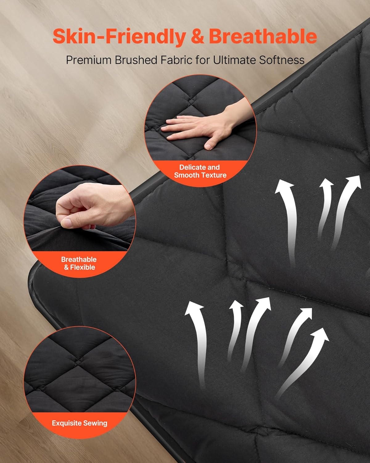 image:imageVEVOR Japanese Floor Mattress Futon Mattress 100 High Density Comfortable Foam Foldable Tatami Mat with Storage Bag Sleeping Pad for Camping Dormitory YogaBlack