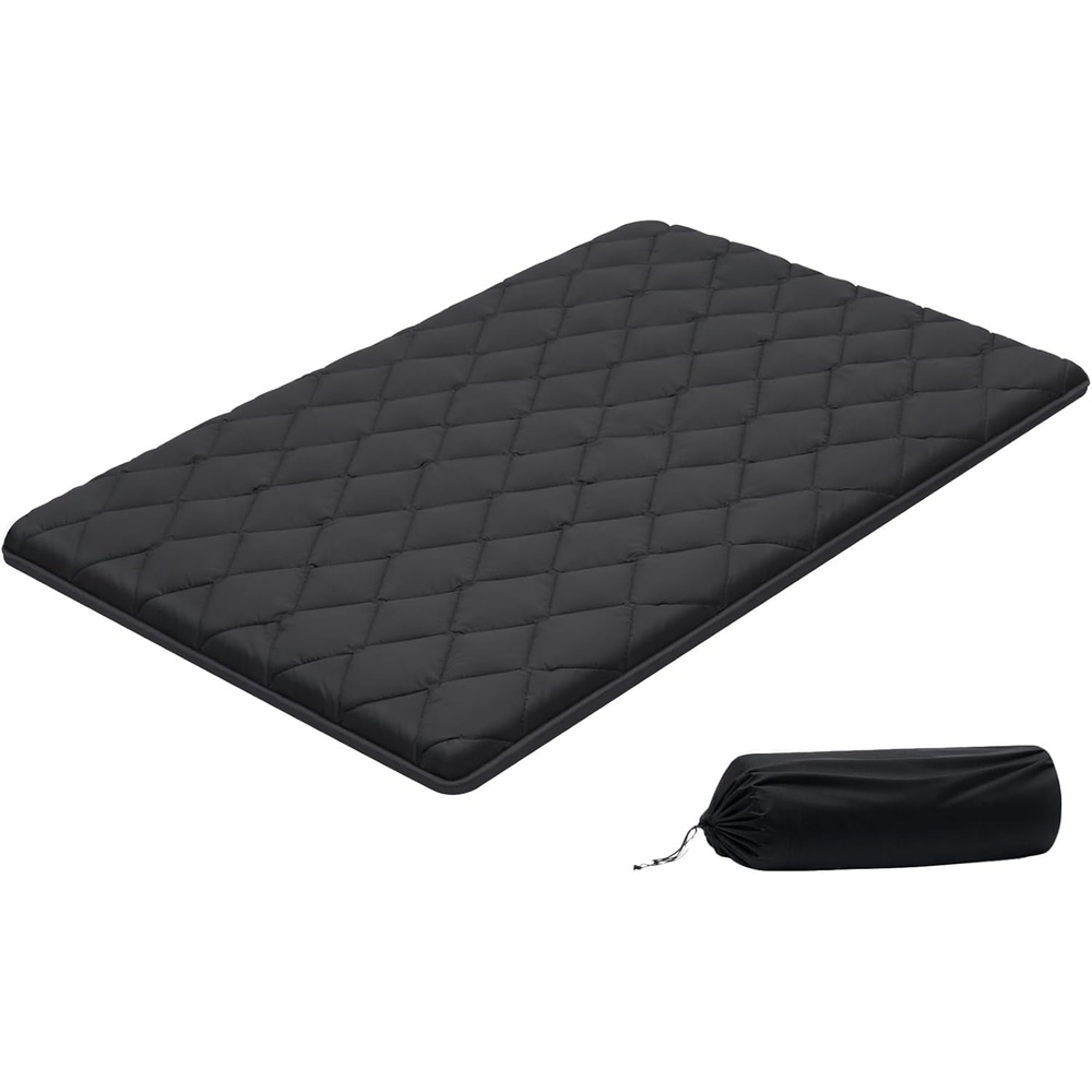 image:imageVEVOR Japanese Floor Mattress Futon Mattress 100 High Density Comfortable Foam Foldable Tatami Mat with Storage Bag Sleeping Pad for Camping Dormitory YogaBlack