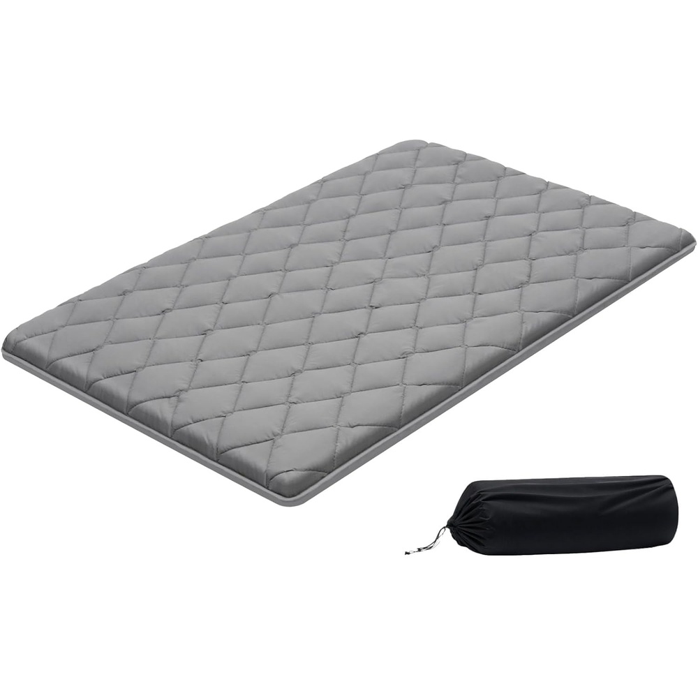 image:imageVEVOR Japanese Floor Mattress Futon Mattress 100 High Density Comfortable Foam Foldable Tatami Mat with Storage Bag Sleeping Pad for Camping Dormitory YogaGray