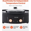 VEVOR Hot Pot with Grill, 1800W 2-in-1 Electric Smokeless Grill and Hot Pot, Korean BBQ Shabu Shabu Hotpot with Separate Dual Temperature Control, Non-stick Pan, for 2-8 People Family Dining(1800W 2-in-1)