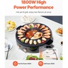 VEVOR Hot Pot with Grill, 1800W 2-in-1 Electric Smokeless Grill and Hot Pot, Korean BBQ Shabu Shabu Hotpot with Separate Dual Temperature Control, Non-stick Pan, for 2-8 People Family Dining(1800W 2-in-1)