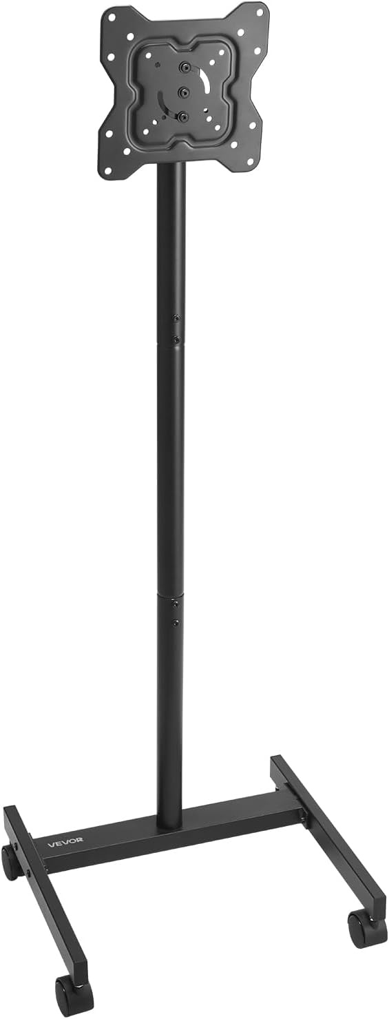 image:imageVEVOR Rolling TV Stand Mobile TV Cart for 3265 Inch Screens Height Adjustable Portable Monitor Stand with Wheels Holds up to 88 lbs for Living Room Bedroom Office Outdoor Max VESA 400x400mm1755