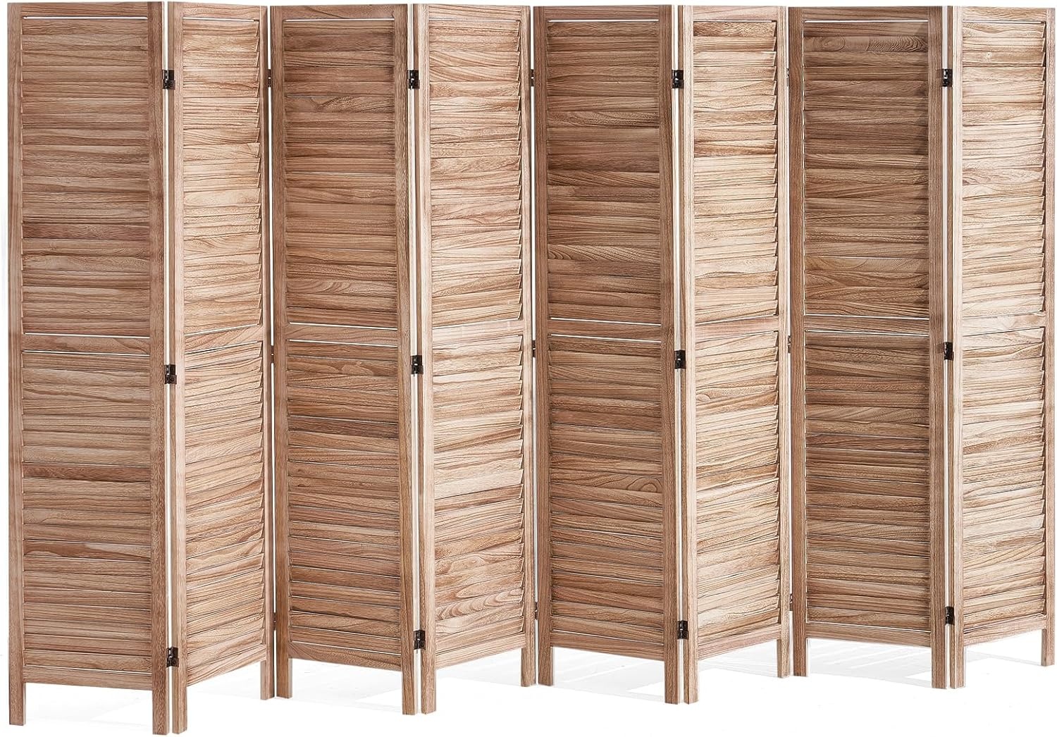 image:imageVEVOR Wood Room Divider 6 Panel Wood Folding Privacy Screen 669 Inches Tall Indoor Louvered Wooden Partition Portable Decoration Screen for Room Separation Home Office Restaurant amp BedroomNatural