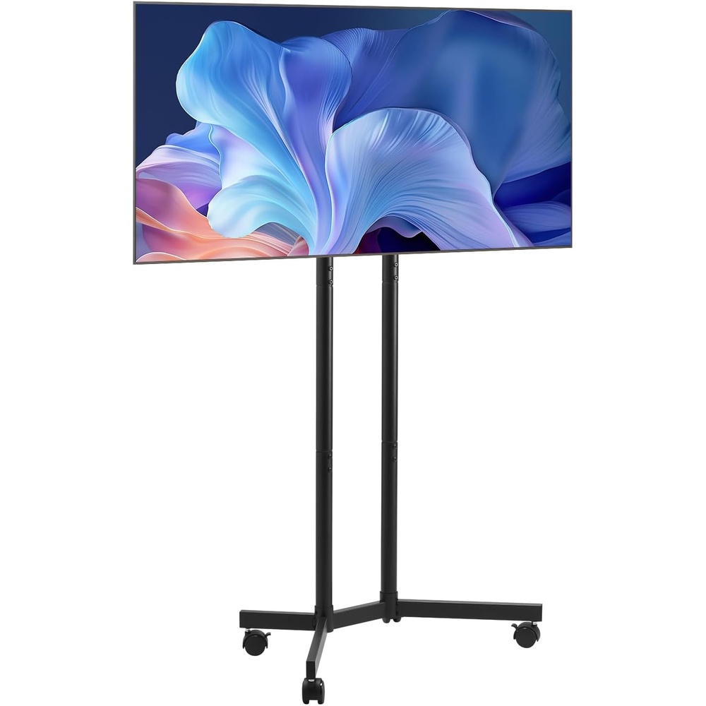 image:imageVEVOR Rolling TV Stand Mobile TV Cart for 3265 Inch Screens Height Adjustable Portable Monitor Stand with Wheels Holds up to 88 lbs for Living Room Bedroom Office Outdoor Max VESA 400x400mm3265